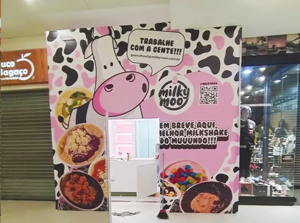 Report Engenharia Arquitetura empresa especializada em soluções modulares de quiosques de shopping em São Paulo Milky Moo Internacional Guarulhos 4